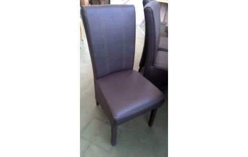 6 STOELEN BRUIN SIMILI