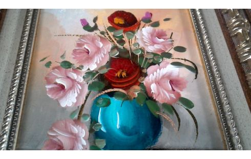 PEINTURE, , VASE MET FLEUR
