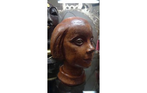 CABEZA, , BUSTO ART DECO TERRACOTA