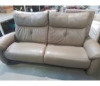 CANAPE CUIR TAUPE HIMOLLA 3P