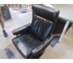FAUTEUIL RELAX CUIR NOIR SRESSLESS