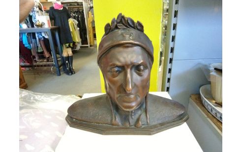 BUSTE DE DANTE GALVANOPLASTIE
