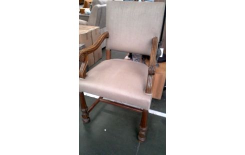 CHAISE BRANCHE CHENE TISSU BRUN