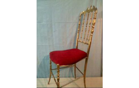 STUHL METALL GOLDFARB. SOFF ROT