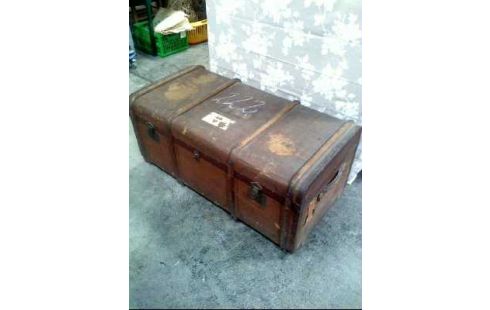 ÜBERSEEKOFF. GROß HOLZ BRAUN STOFFINNENS.