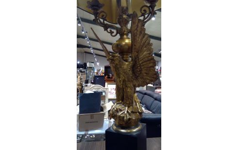LAMPE STYLE AIGLE  DORE