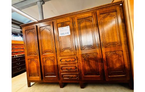 GARDE ROBES CHENE 5 PORTES / 3 TIROIRS+CLE