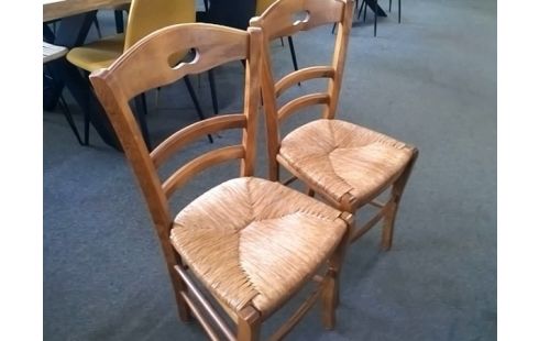 LOT DE 4 CHAISES PAILLEES