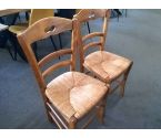 LOT DE 4 CHAISES PAILLEES