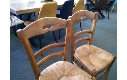 LOT DE 4 CHAISES PAILLEES