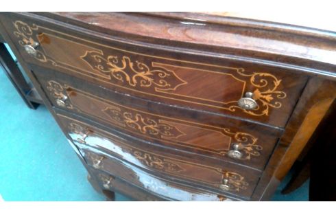 CHIFFONNIER ITALIEN, , MARQUETERIE 5 TIROIRS