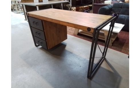 BUREAU 3T BOIS ET METAL
