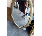 MIROIR DORE OVALE