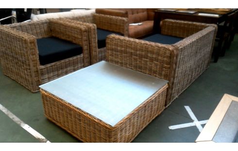 SALON DE JARDIN ROTIN
