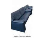 FAUTEUIL CUIR BLEUE 3 PLACES 2 PLACES DESIGN