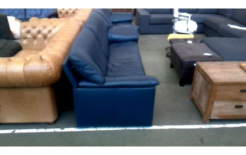 FAUTEUIL CUIR BLEUE 3 PLACES 2 PLACES DESIGN