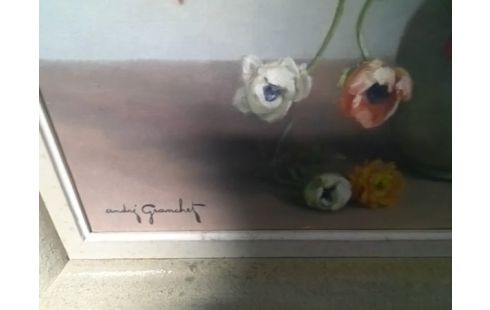 TABLEAU BOUQUET DE FLEURS, SIGNE GRANCHET