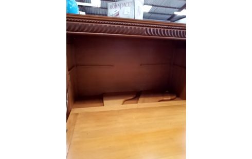 SECRETAIRE BOIS EXOTIQUE SCULPTÉ CLÉ