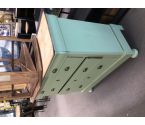 COMMODE PATINE VERT 4 TIROIRS