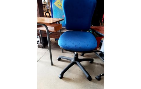 CHAISE DE BUREAU TISSU BLEU