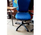 CHAISE DE BUREAU TISSU BLEU