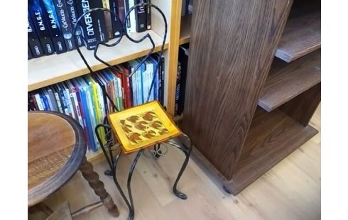 TABOURET FER FORGE PORTE PLANTE