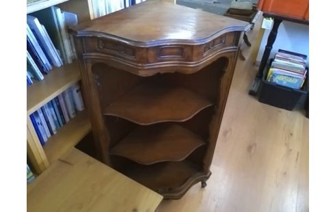 ETAGERE D'ANGLE 2 NIVEAU BOIS