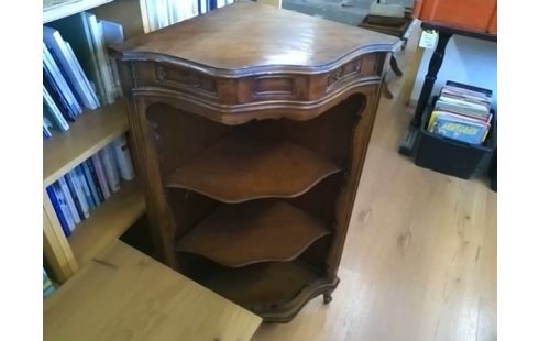 ETAGERE D'ANGLE 2 NIVEAU BOIS