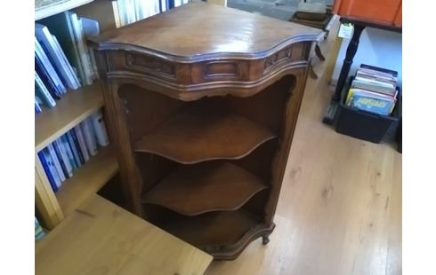 ETAGERE D'ANGLE 2 NIVEAU BOIS