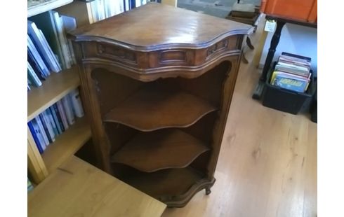 ETAGERE D'ANGLE 2 NIVEAU BOIS