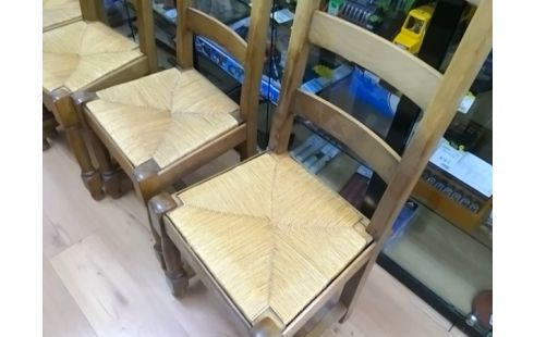 CHAISE PAILLEE LOT DE 6