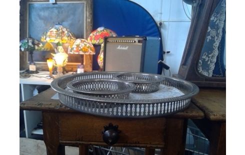 SET VAN 3 SCHOTELS VERZILVERD