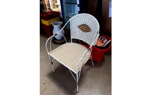 FAUTEUIL MÉTAL ROTIN