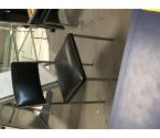 CHAISE NOIR LOOK NOIR CHROME LOT DE 6