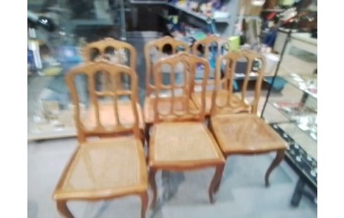 6 CHAISES CANNEES