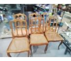 6 CHAISES CANNEES