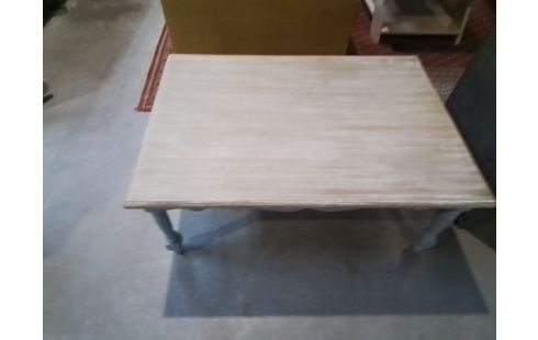TABLE BASSE PLATEAU BOIS PIEDS GRIS