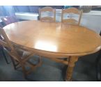 TABLE OVALE CHENE 2 ALLONGES