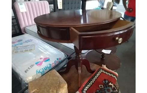 TABLE D'APPOINT RONDE TIROIR