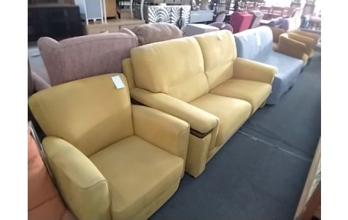 CANAPE JAUNE + FAUTEUIL