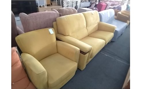 CANAPE JAUNE + FAUTEUIL