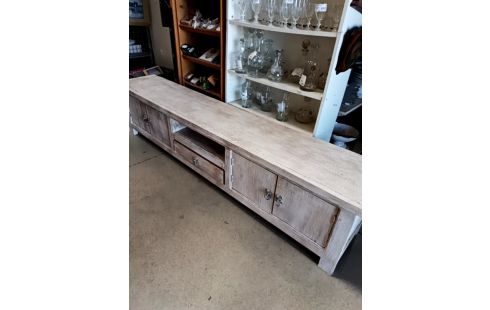 BUFFET BAS BOIS CÉRUSÉ 230 CM
