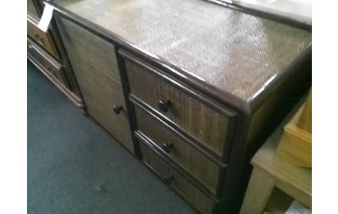 MEUBLE 1P 3T EN ROTIN