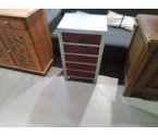 CHIFFONNIER GRIS 5T BORDEAUX