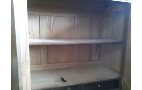 ARMOIRE 2P VITREES STYLE HENRI II (AVEC ETAGERES)