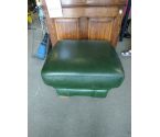 POUF CUIR VERT