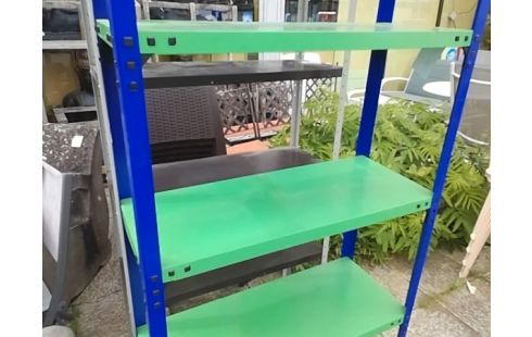 ETAGERE METALE VERTE ET BLEUE
