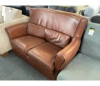 CANAPE 2 PLACES CUIR MARRON
