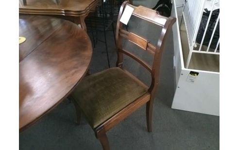 CHAISE BOIS ET TISSU VERT