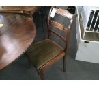 CHAISE BOIS ET TISSU VERT